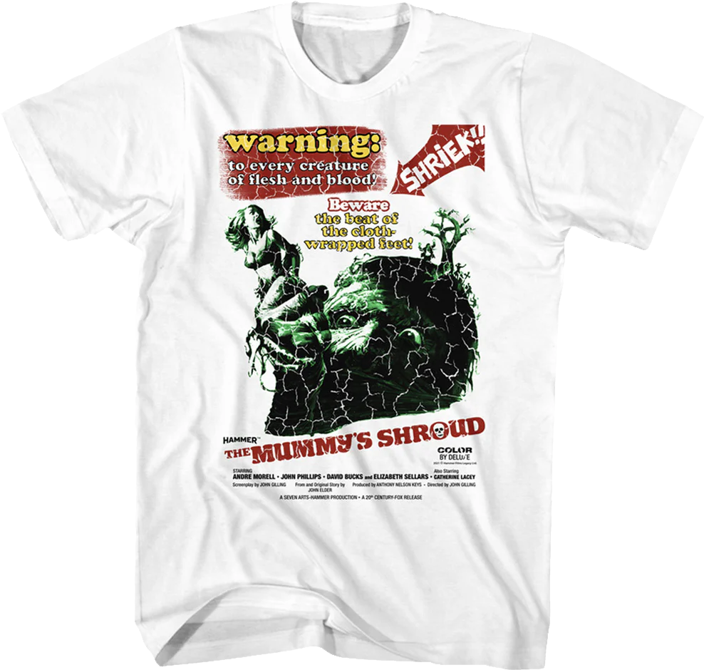 The Mummy's Shroud Poster Hammer Films T-Shirt