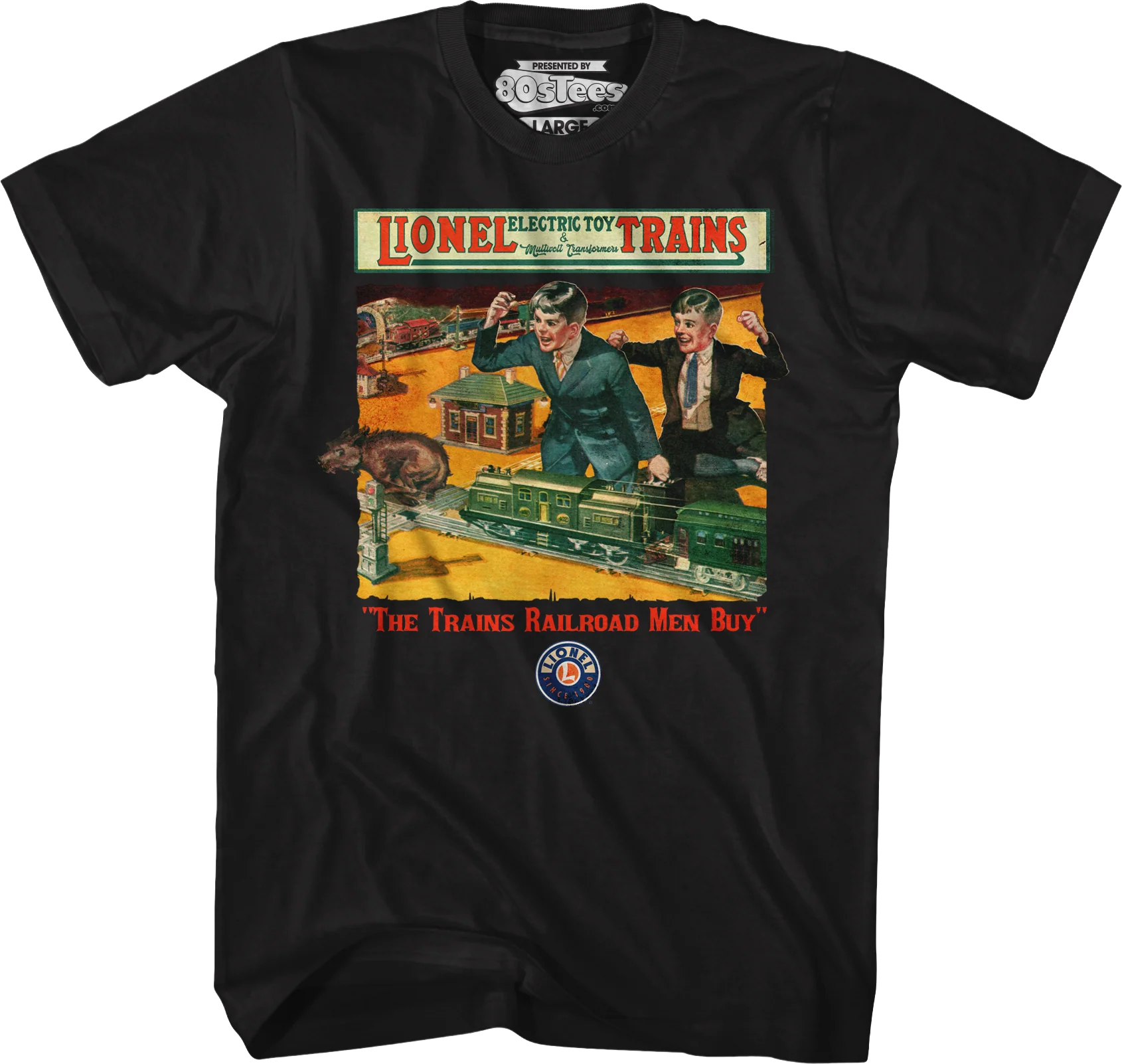 The Trains Railroad Men Buy Lionel Trains T-Shirt - Image 4