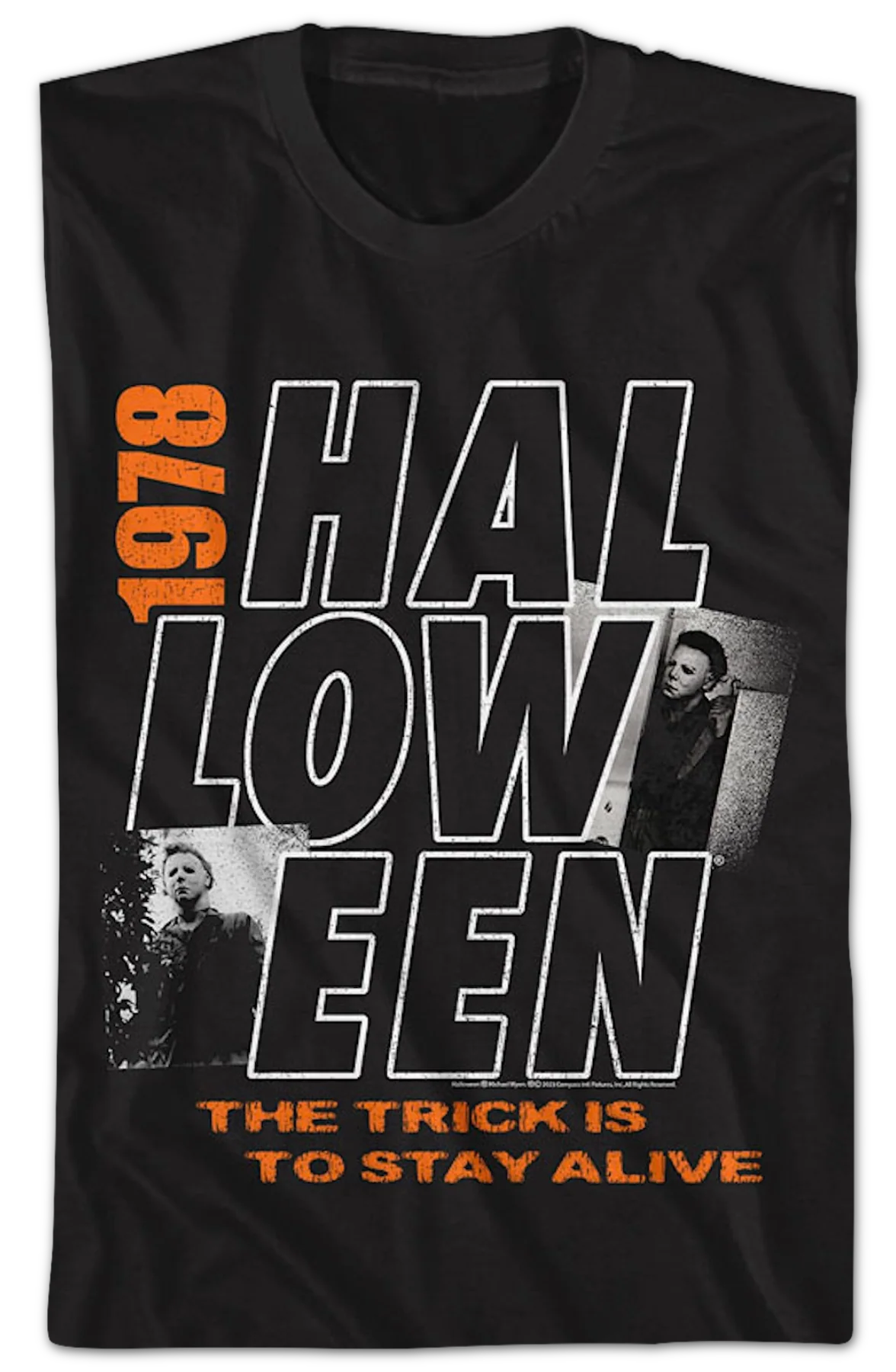 The Trick Is To Stay Alive 1978 Halloween T-Shirt - Image 2