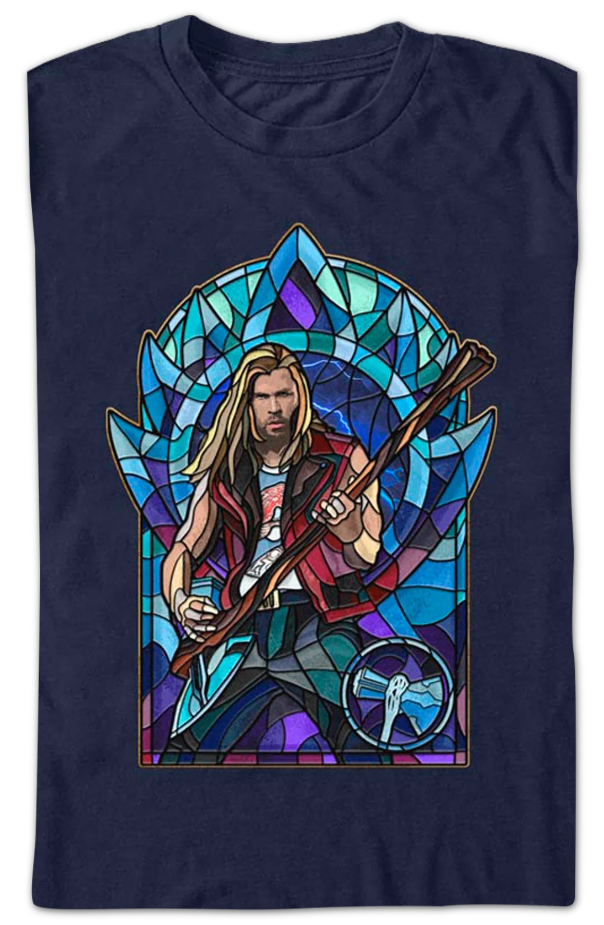 Thor Love And Thunder Stained Glass Window Marvel Comics T-Shirt - Image 2