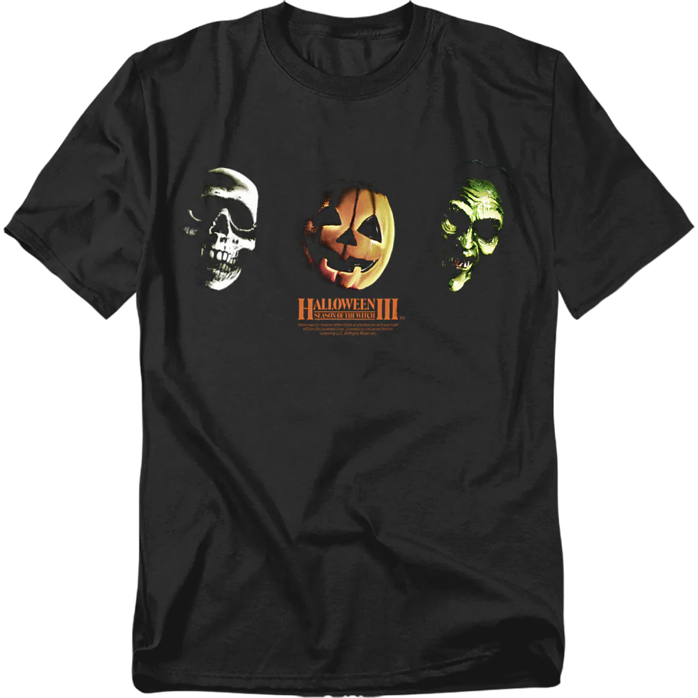 Three Scary Masks Halloween III Season of the Witch T-Shirt