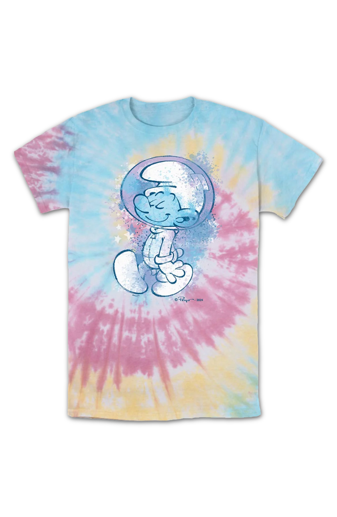 Tie Dye Astro Smurf T-Shirt - Image 2