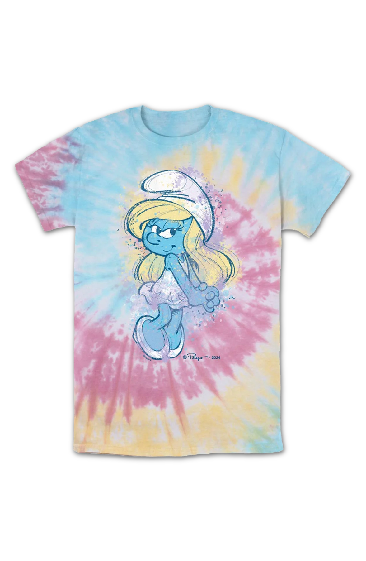 Tie Dye Smurfette Smurfs T-Shirt - Image 2