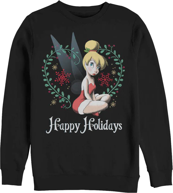 Tinkerbell Happy Holidays Disney Sweatshirt