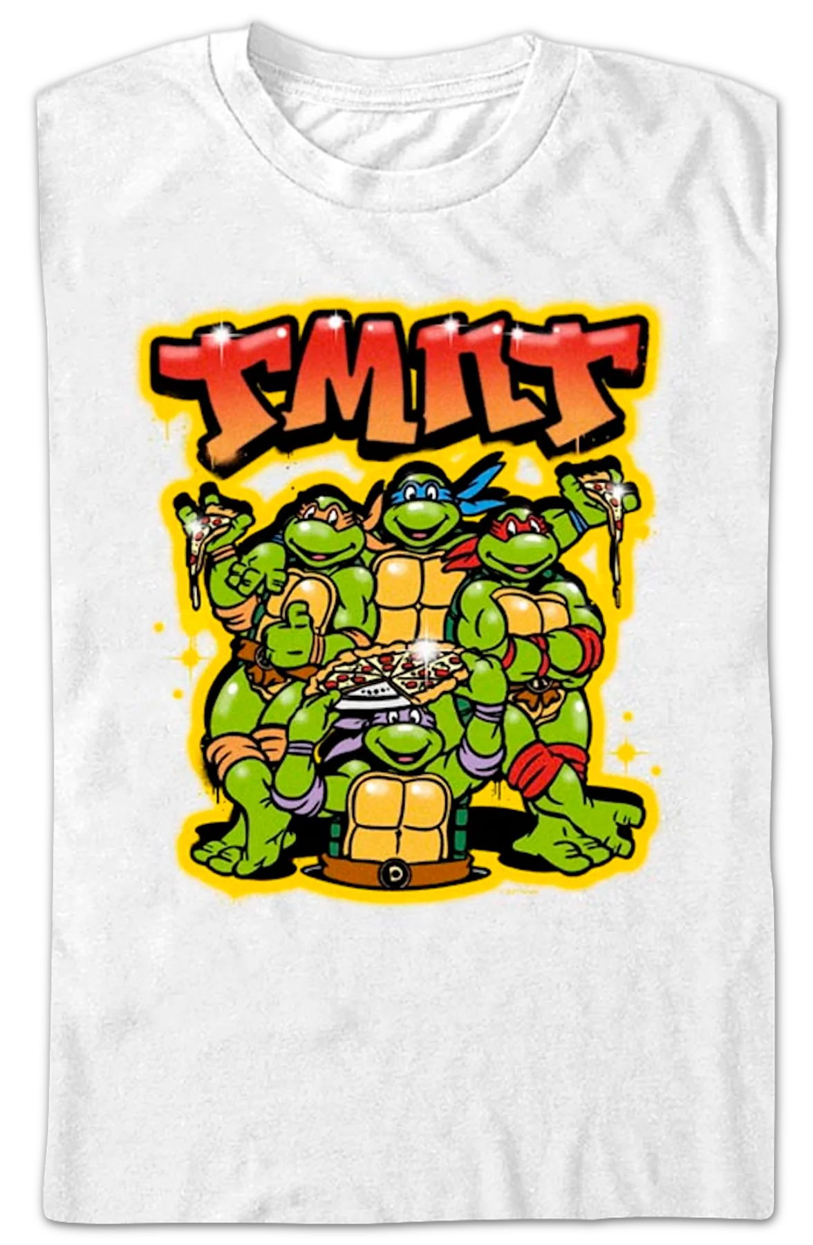 TMNT Airbrush Graffiti Teenage Mutant Ninja Turtles T-Shirt - Image 2
