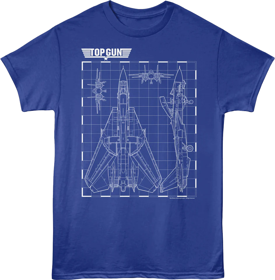 Tomcat Schematics Top Gun T-Shirt