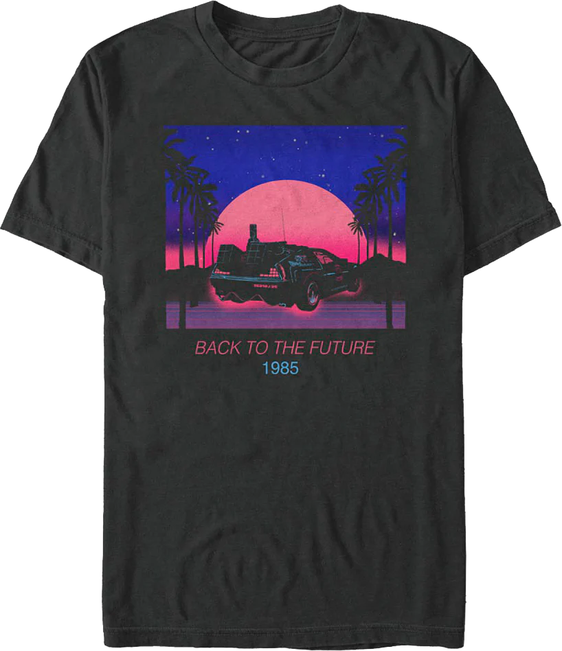 Tropical Neon Back To The Future T-Shirt T-Shirt
