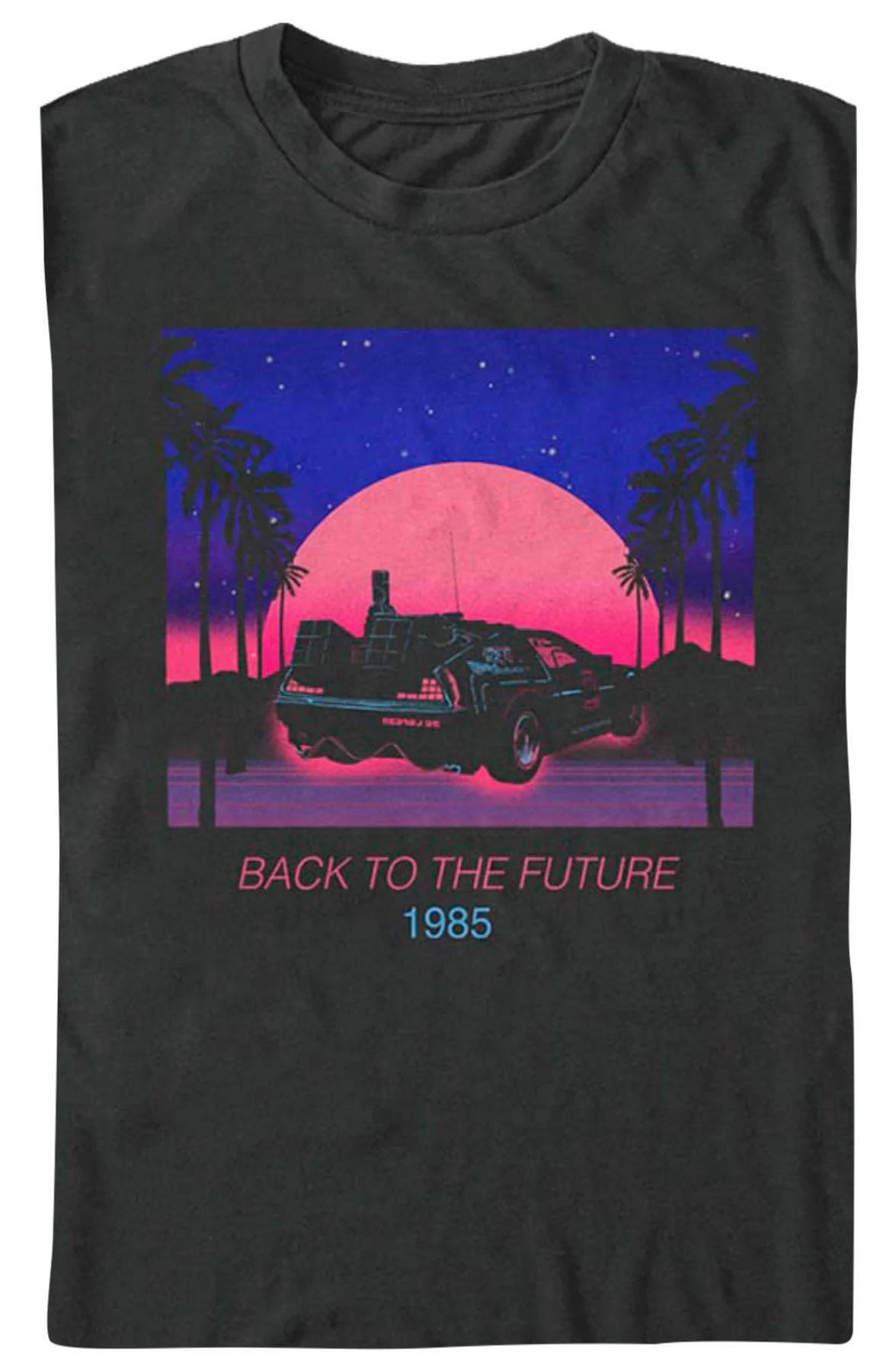 Tropical Neon Back To The Future T-Shirt T-Shirt - Image 2