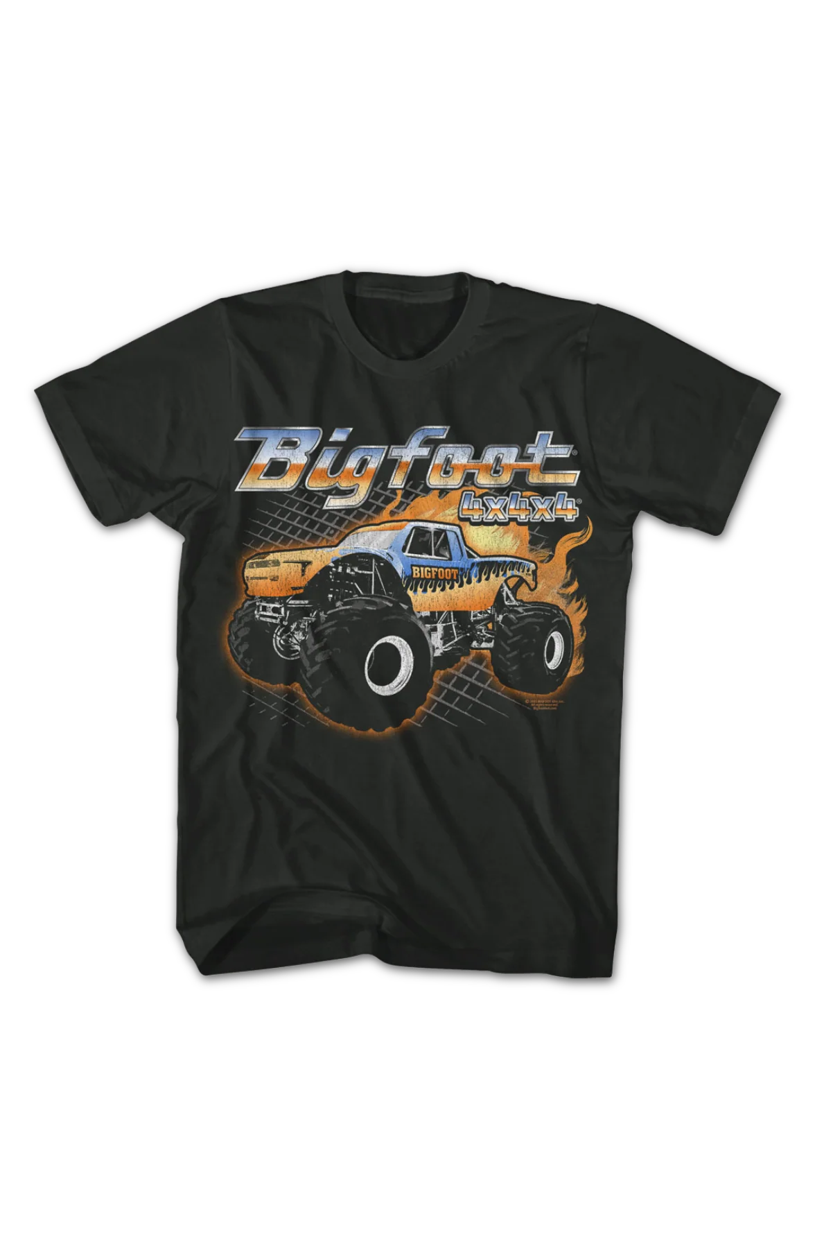 Truck On Fire Bigfoot T-Shirt - Image 2