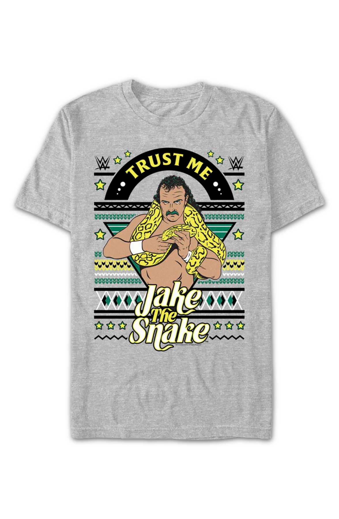 Trust Me Faux Ugly Christmas Sweater Jake "The Snake" Roberts T-Shirt - Image 2