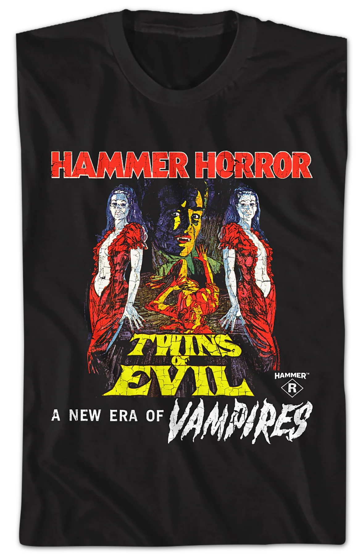 Twins Of Evil Hammer Films T-Shirt - Image 2