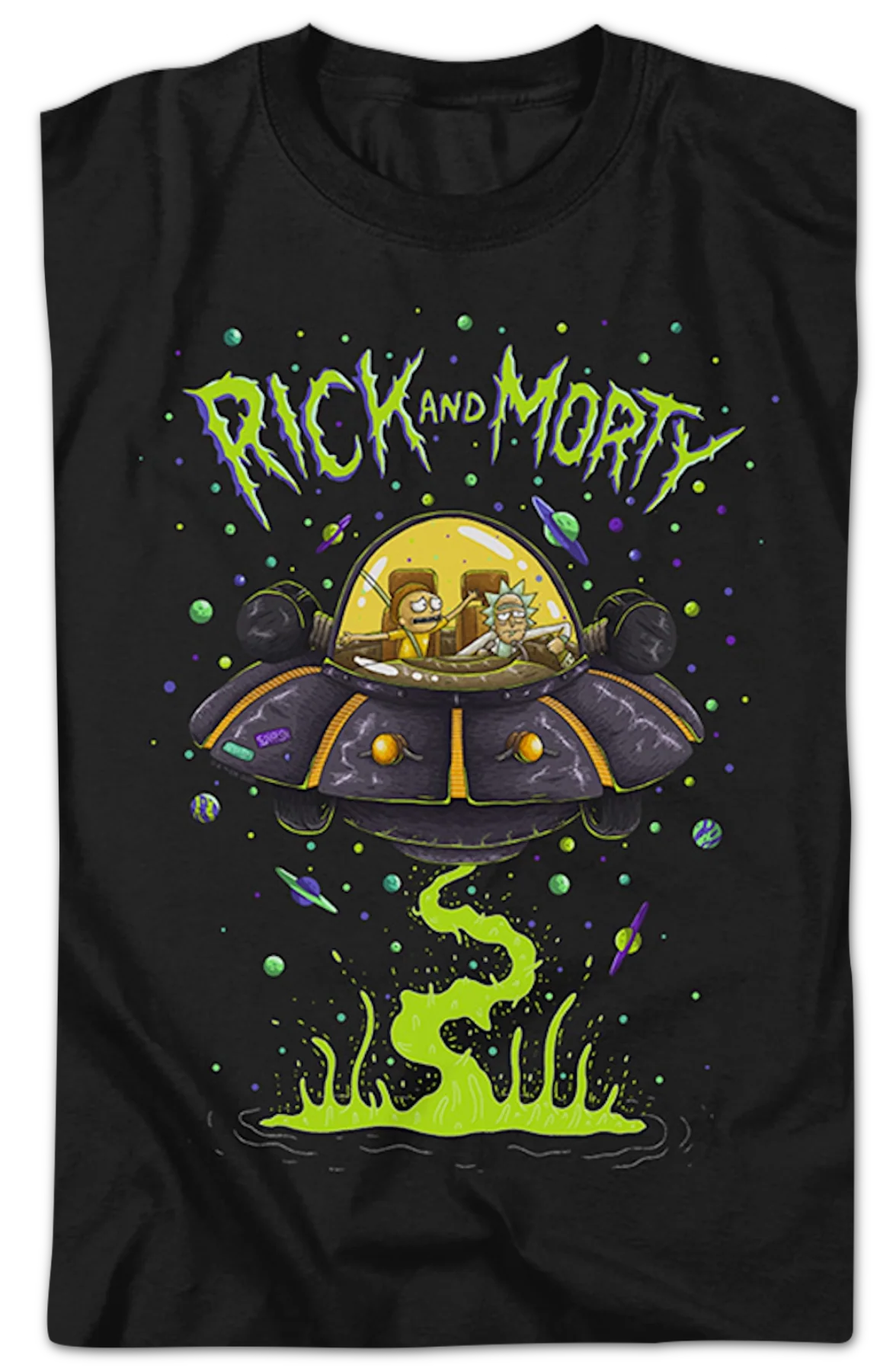 UFO Cruiser Rick And Morty T-Shirt - Image 2