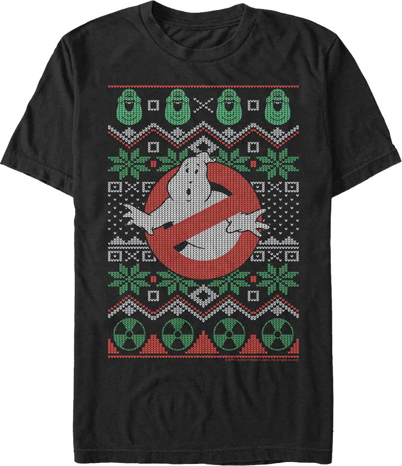 Ugly Faux Knit Ghostbusters T-Shirt