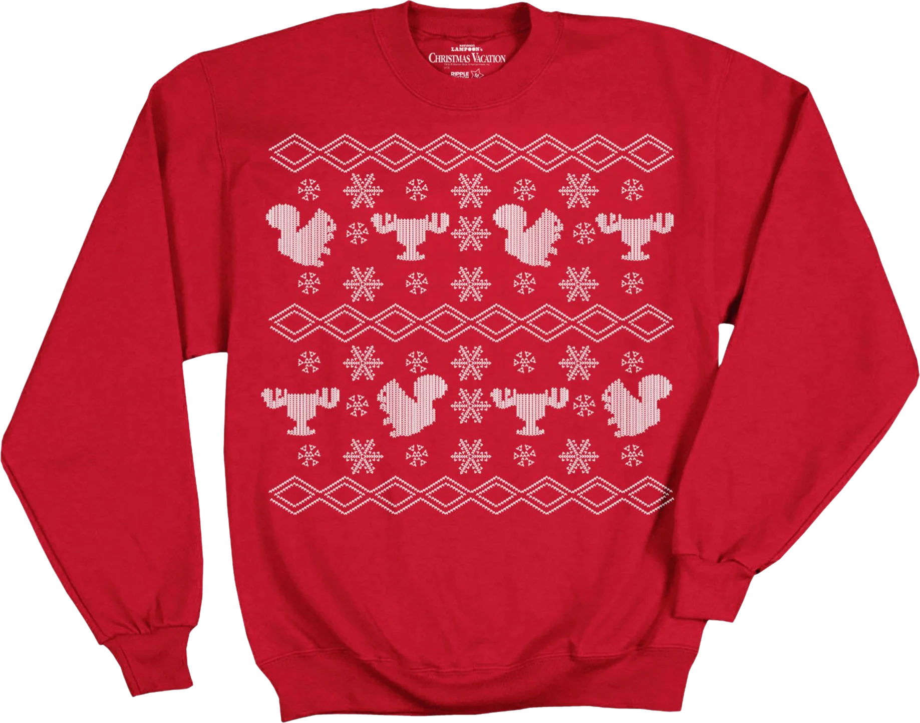 Ugly Faux Knit Silhouettes Christmas Vacation Sweatshirt