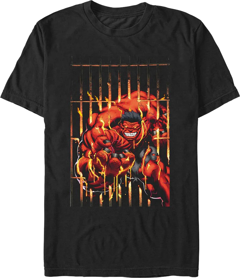 Uncaged Red Hulk Marvel Comics T-Shirt