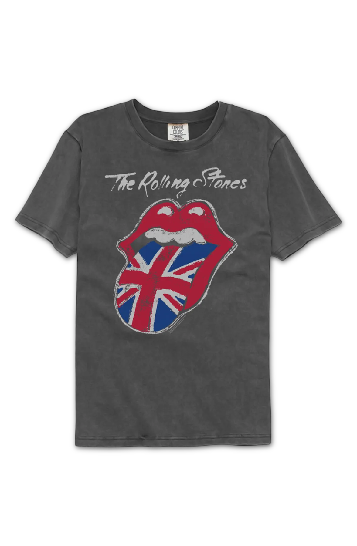 Union Jack Tongue Rolling Stones Comfort Colors Brand T-Shirt - Image 2