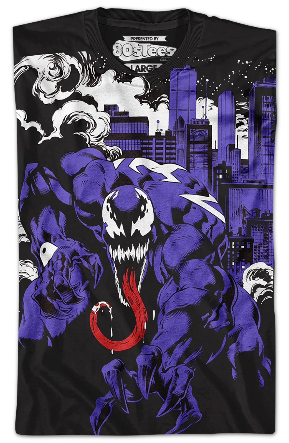 Venom At Night Marvel Comics T-Shirt - Image 2