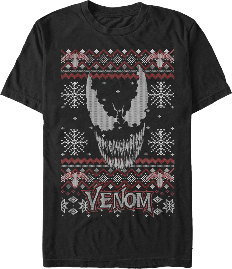 Venom Faux Ugly Knit Marvel Comics T-Shirt