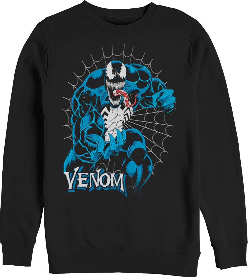 Venom Web Marvel Comics Sweatshirt