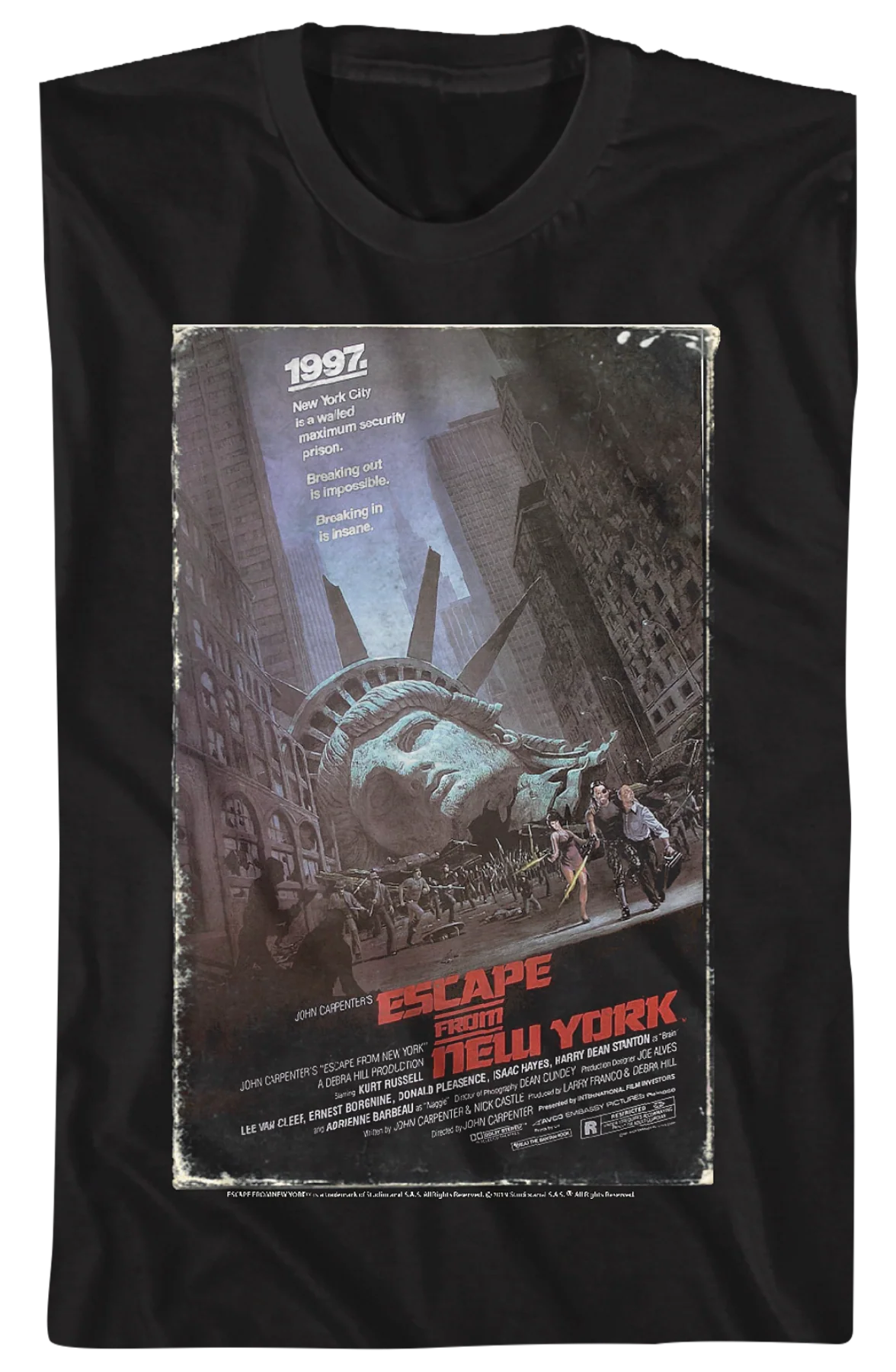 VHS Box Artwork Escape From New York T-Shirt - Image 2