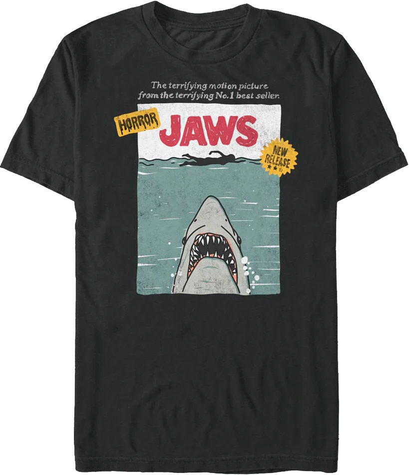 VHS Cover Artwork Jaws T-Shirt