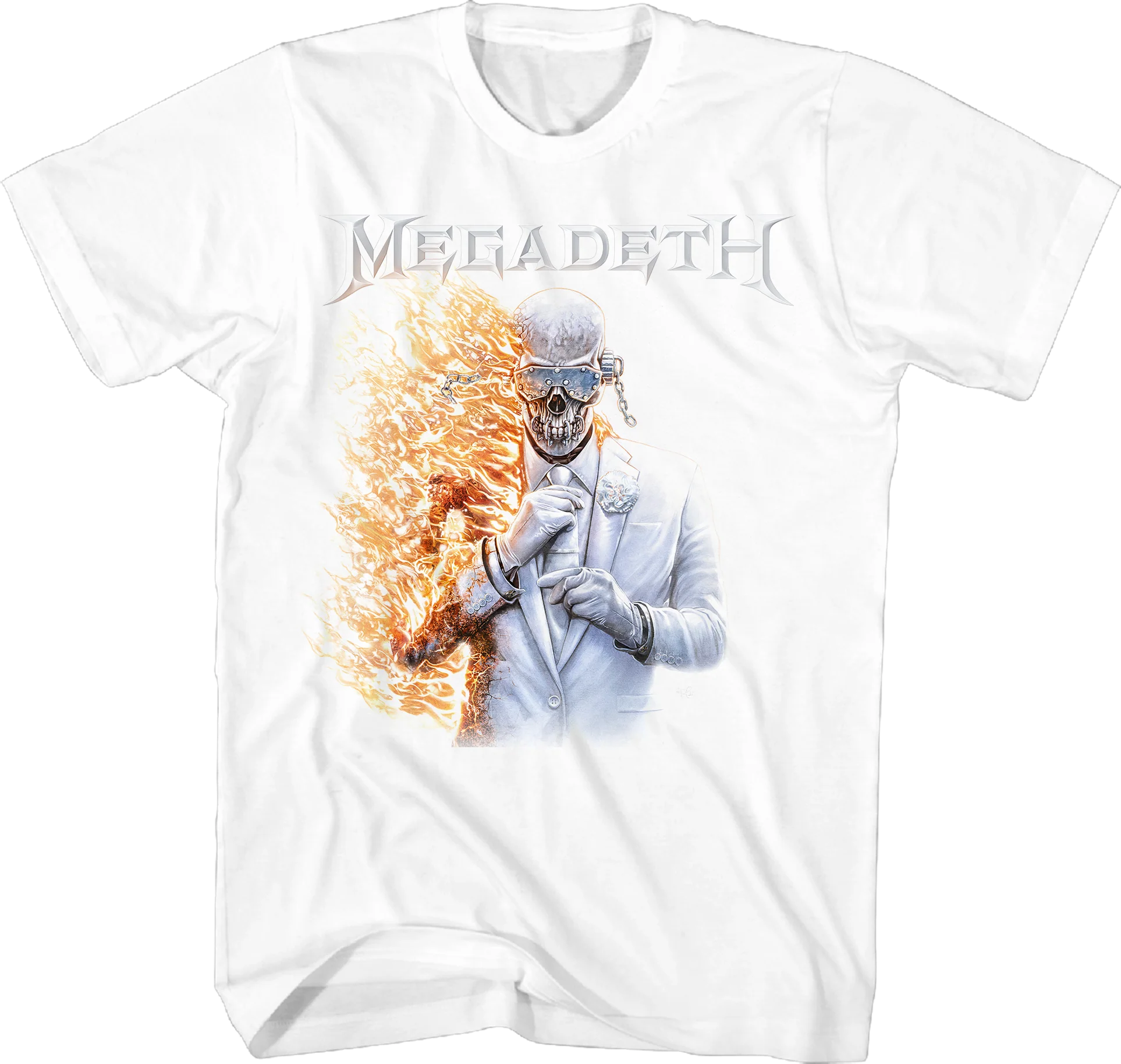 Vic Rattlehead Flames Megadeth T-Shirt
