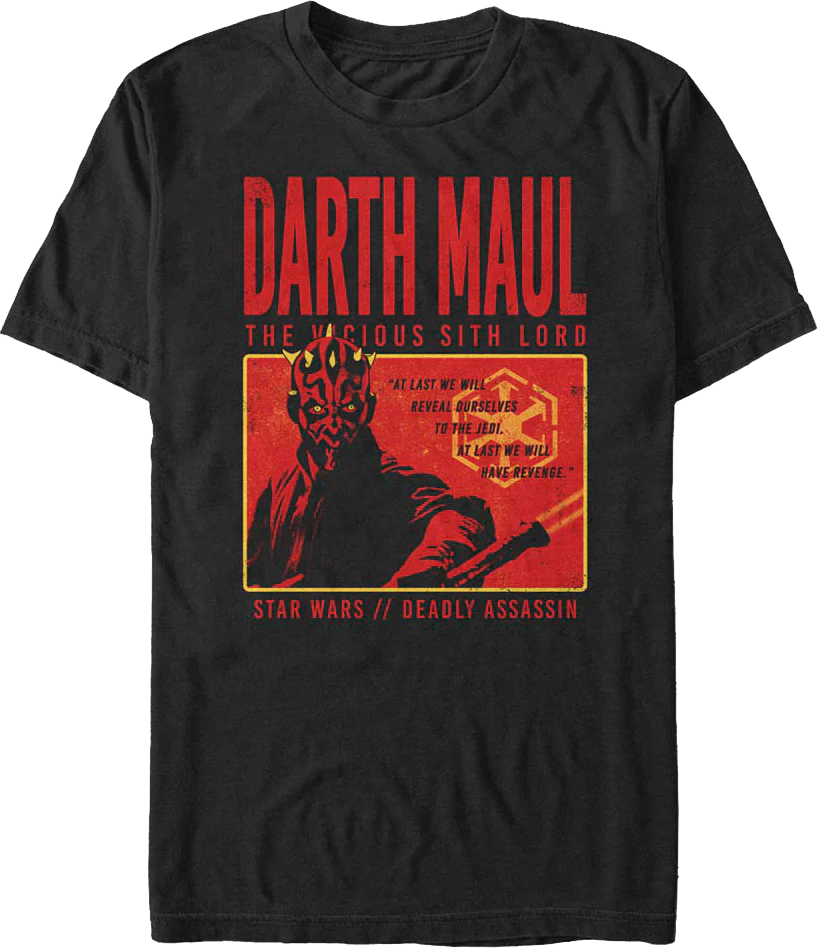 Vicious Sith Lord Darth Maul Star Wars T-Shirt