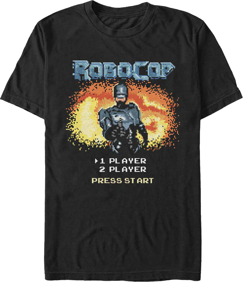 Video Game Start Screen Robocop T-Shirt