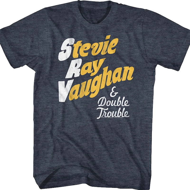 Vintage Blue Stevie Ray Vaughan And Double Trouble T-Shirt