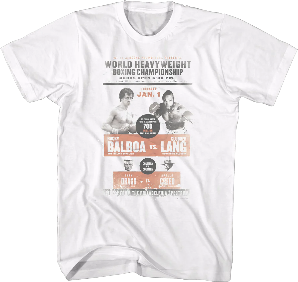 Vintage Boxing Poster Rocky T-Shirt