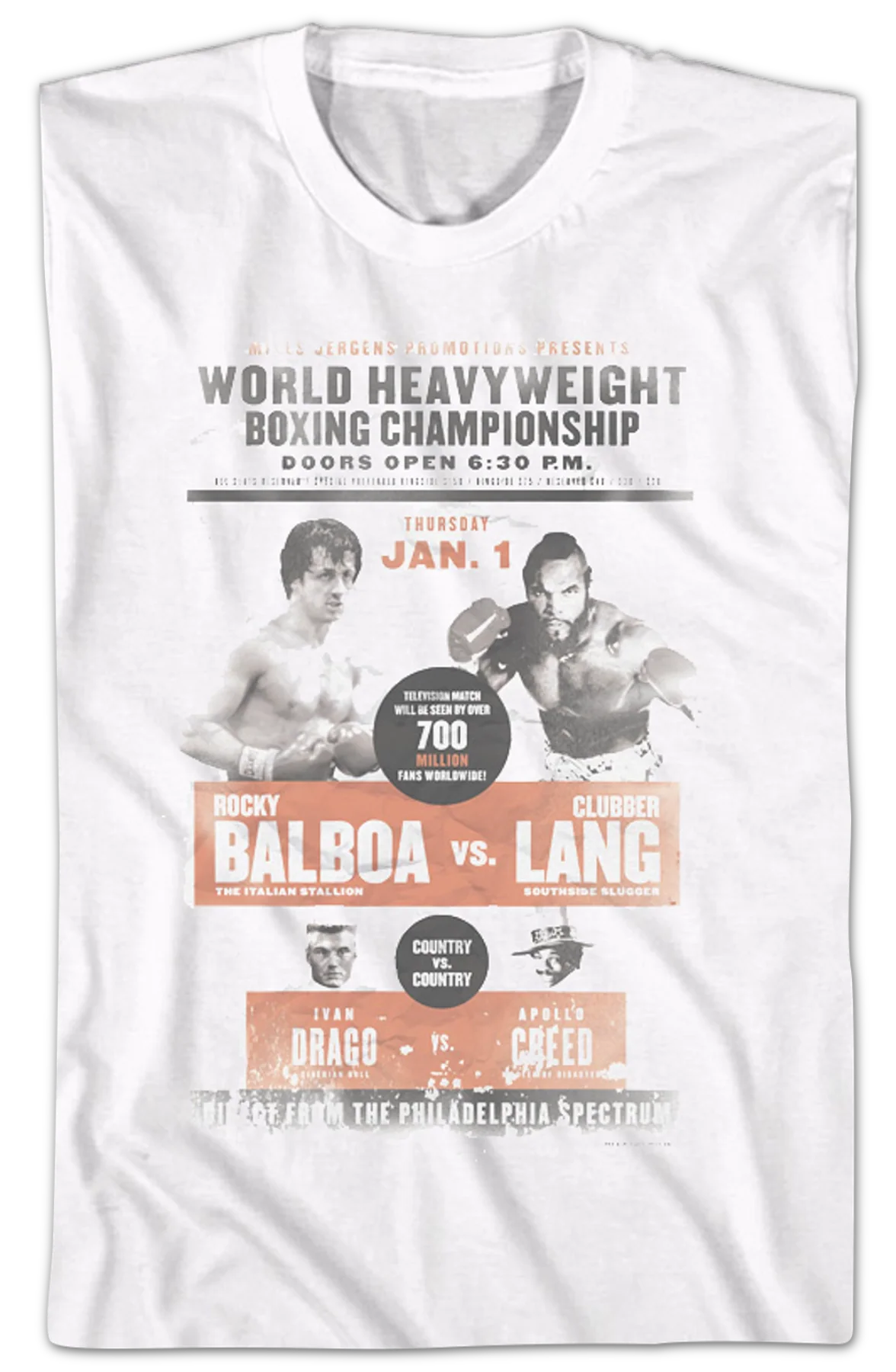 Vintage Boxing Poster Rocky T-Shirt - Image 2