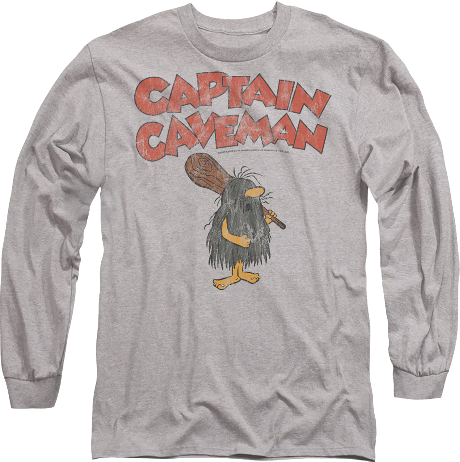 Vintage Captain Caveman Long Sleeve Shirt