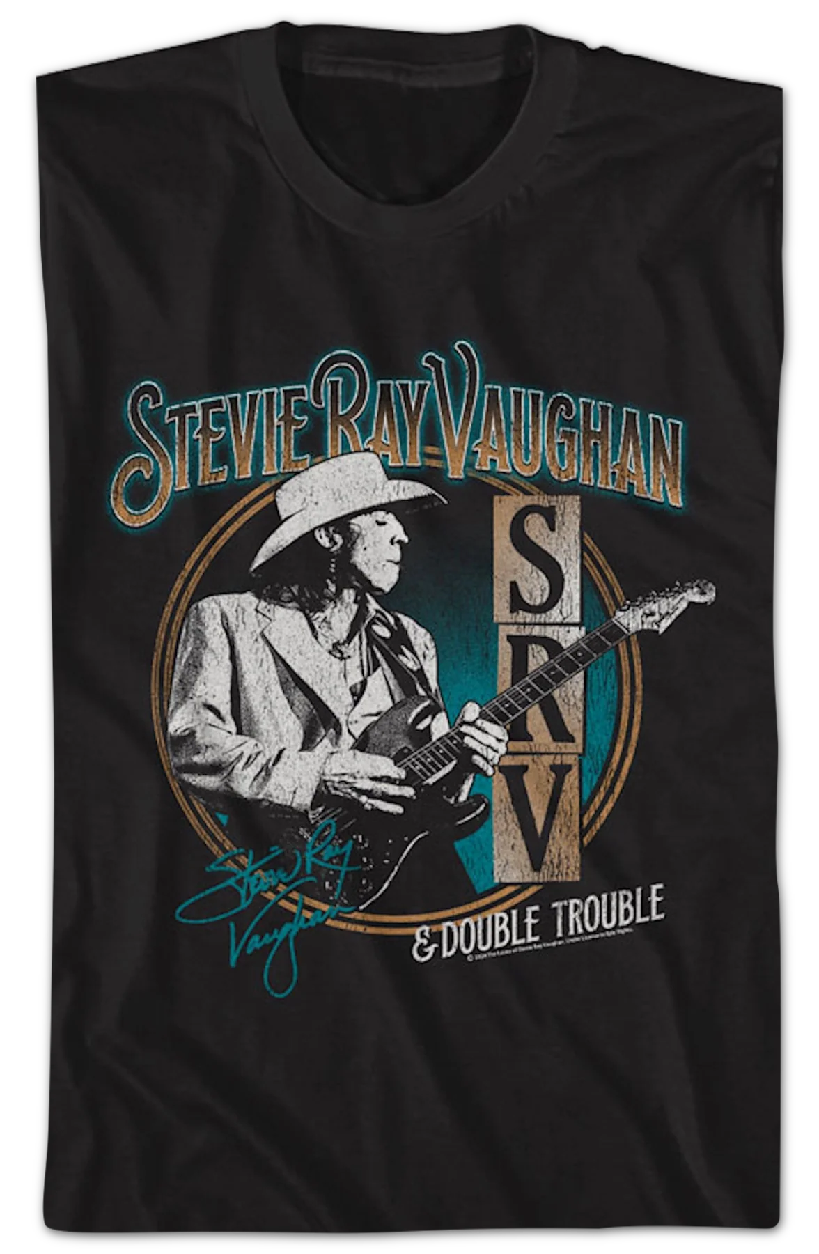Vintage Circle Stevie Ray Vaughan & Double Trouble T-Shirt - Image 2