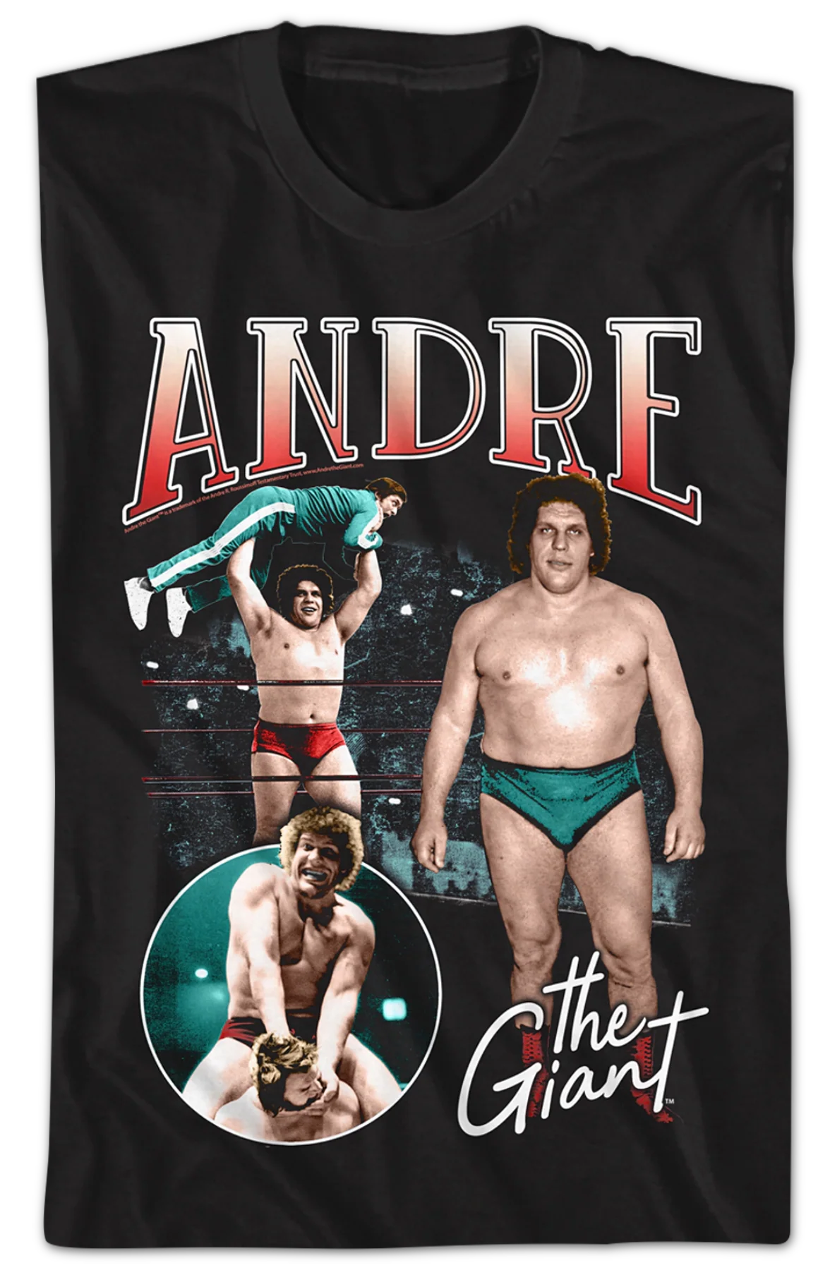Vintage Collage Andre The Giant T-Shirt - Image 2