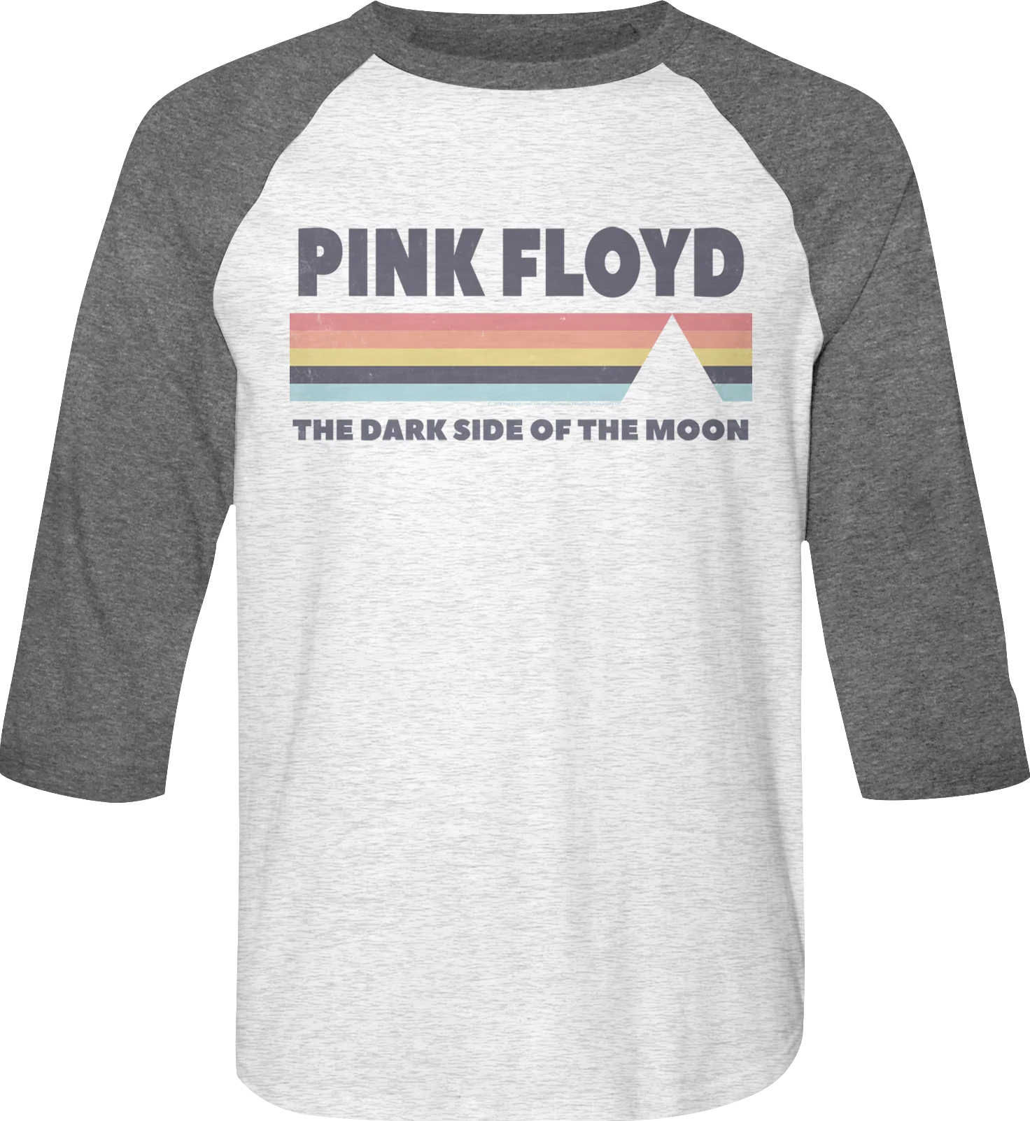 Vintage Dark Side of the Moon Pink Floyd Raglan Baseball Shirt