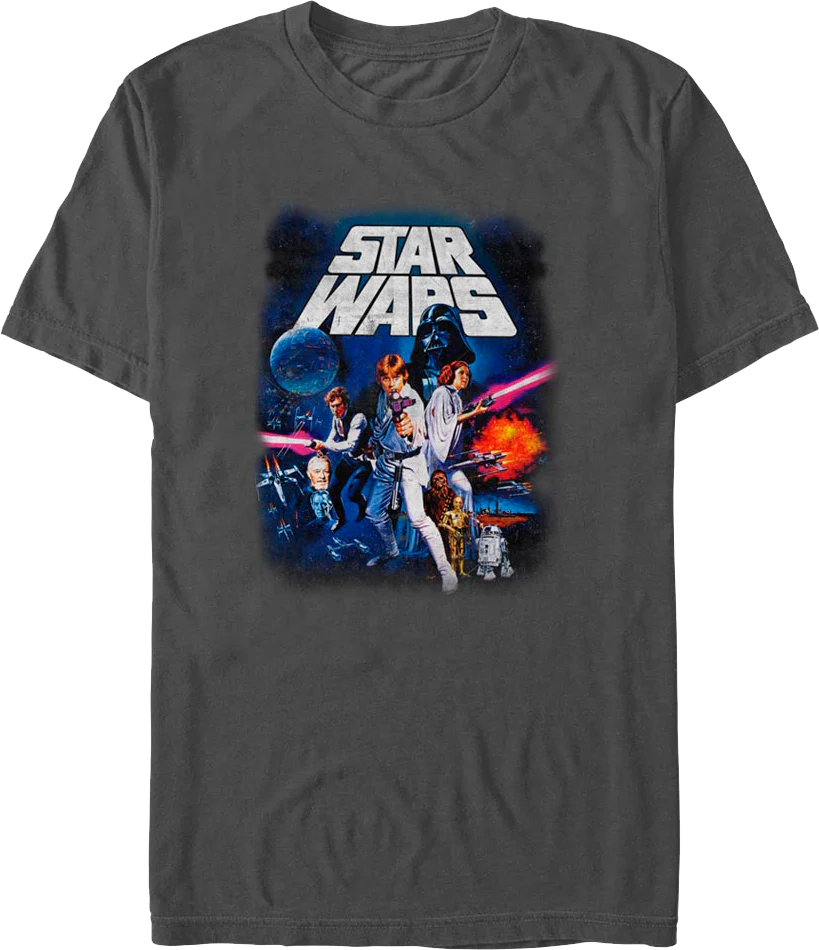 Vintage Episode IV Movie Poster Star Wars T-Shirt
