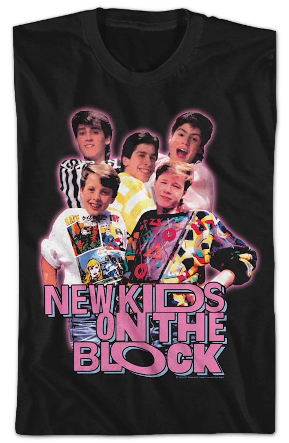 Vintage Group Photo New Kids On The Block T-Shirt - Image 2