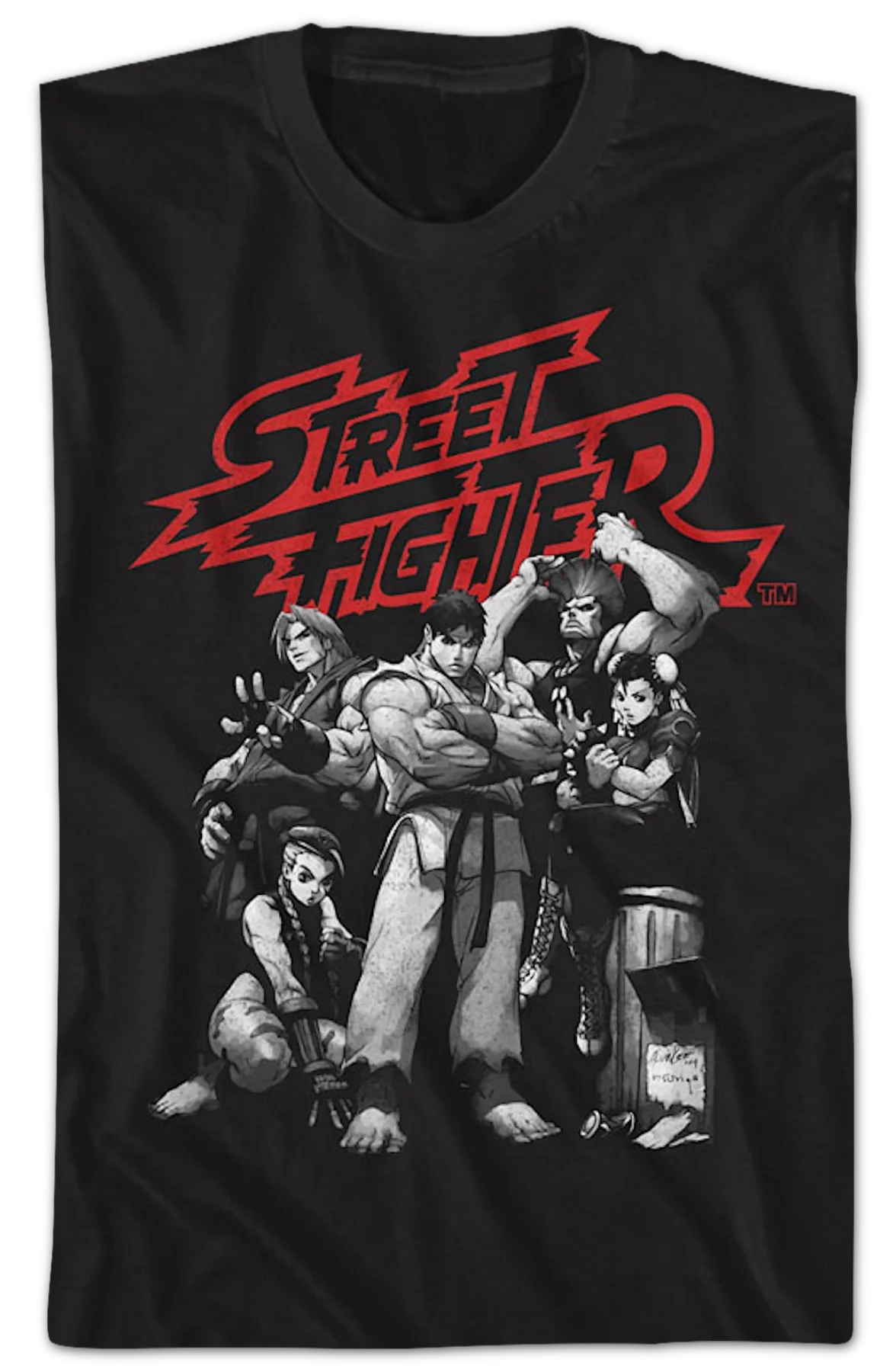 Vintage Group Pose Street Fighter T-Shirt - Image 2