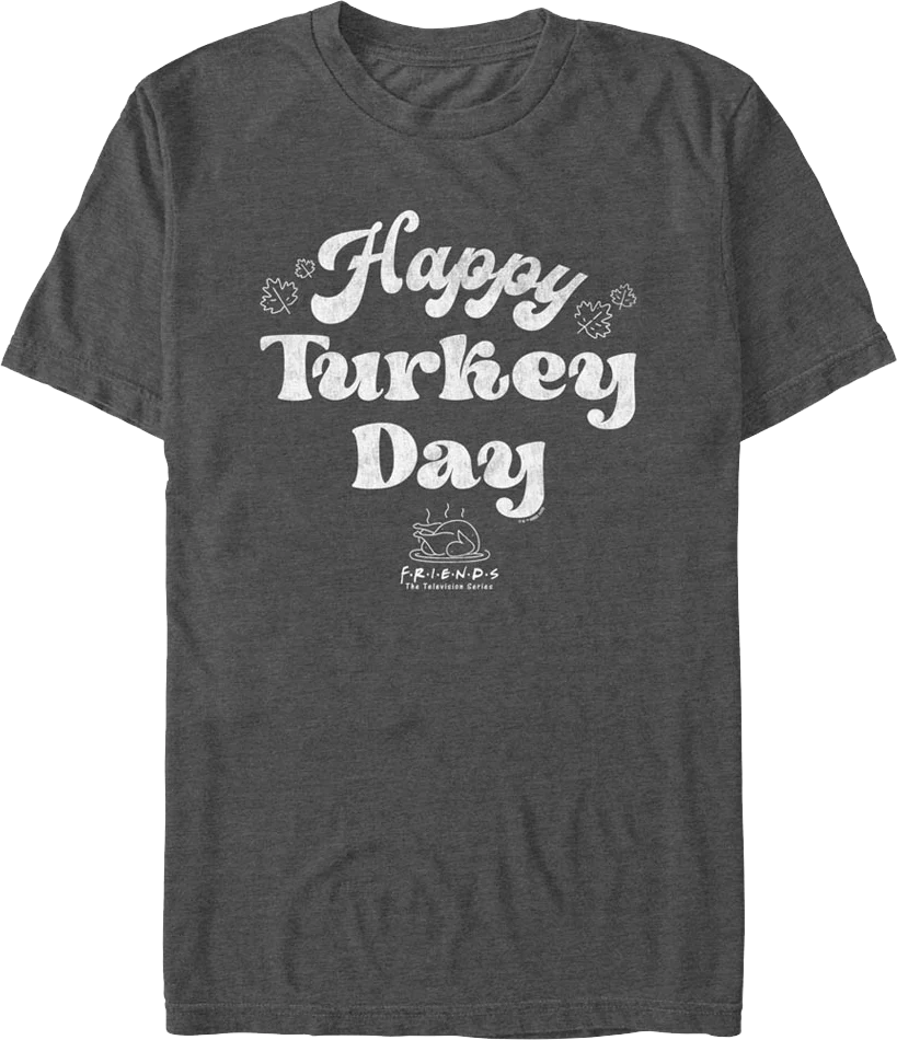 Vintage Happy Turkey Day Friends T-Shirt