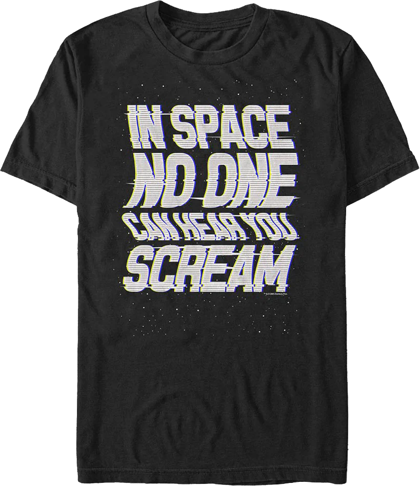 Vintage In Space No One Can Hear You Scream Alien T-Shirt