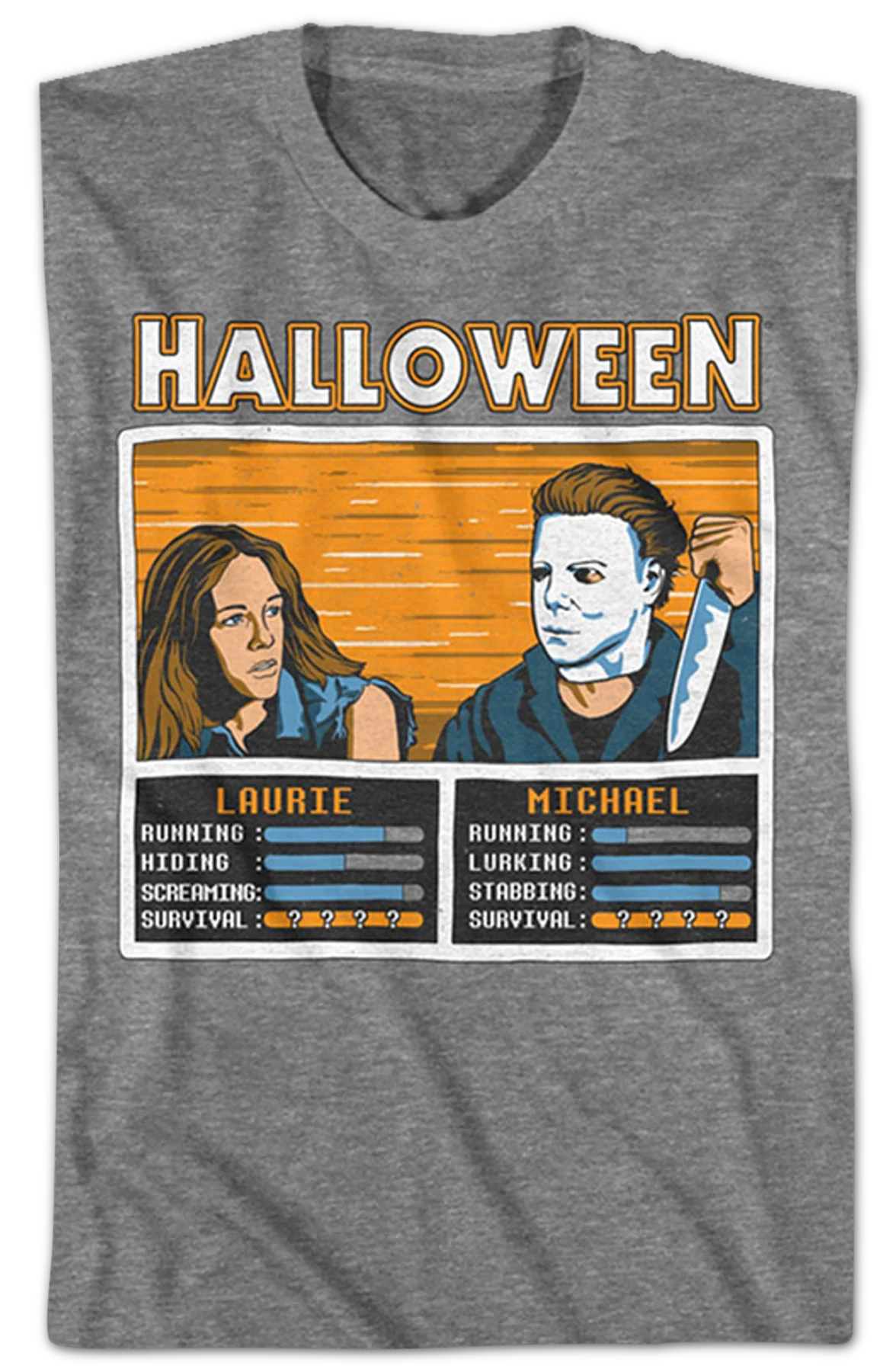 Vintage Laurie vs Michael Halloween T-Shirt - Image 2