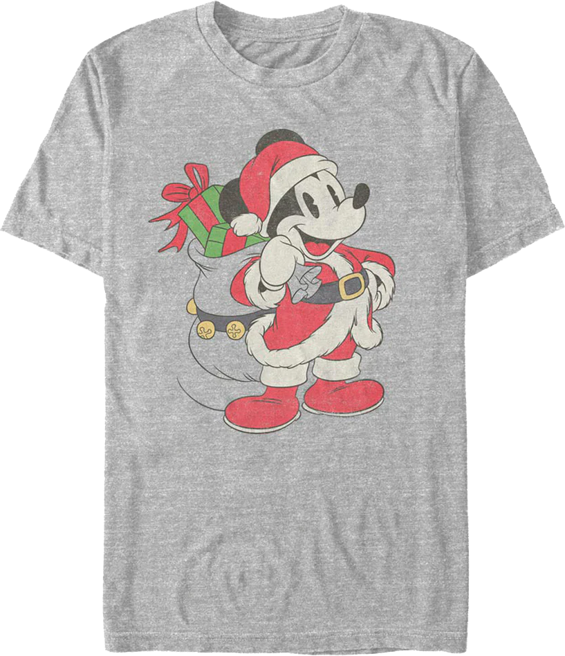 Vintage Mickey Mouse Santa Claus Disney T-Shirt
