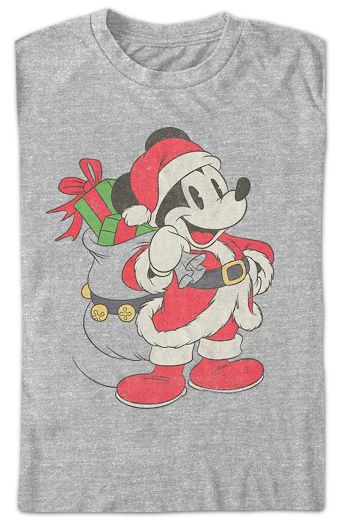 Vintage Mickey Mouse Santa Claus Disney T-Shirt - Image 2