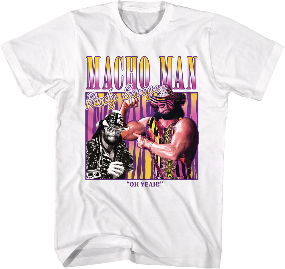 Vintage Oh Yeah Collage Macho Man Randy Savage T-Shirt