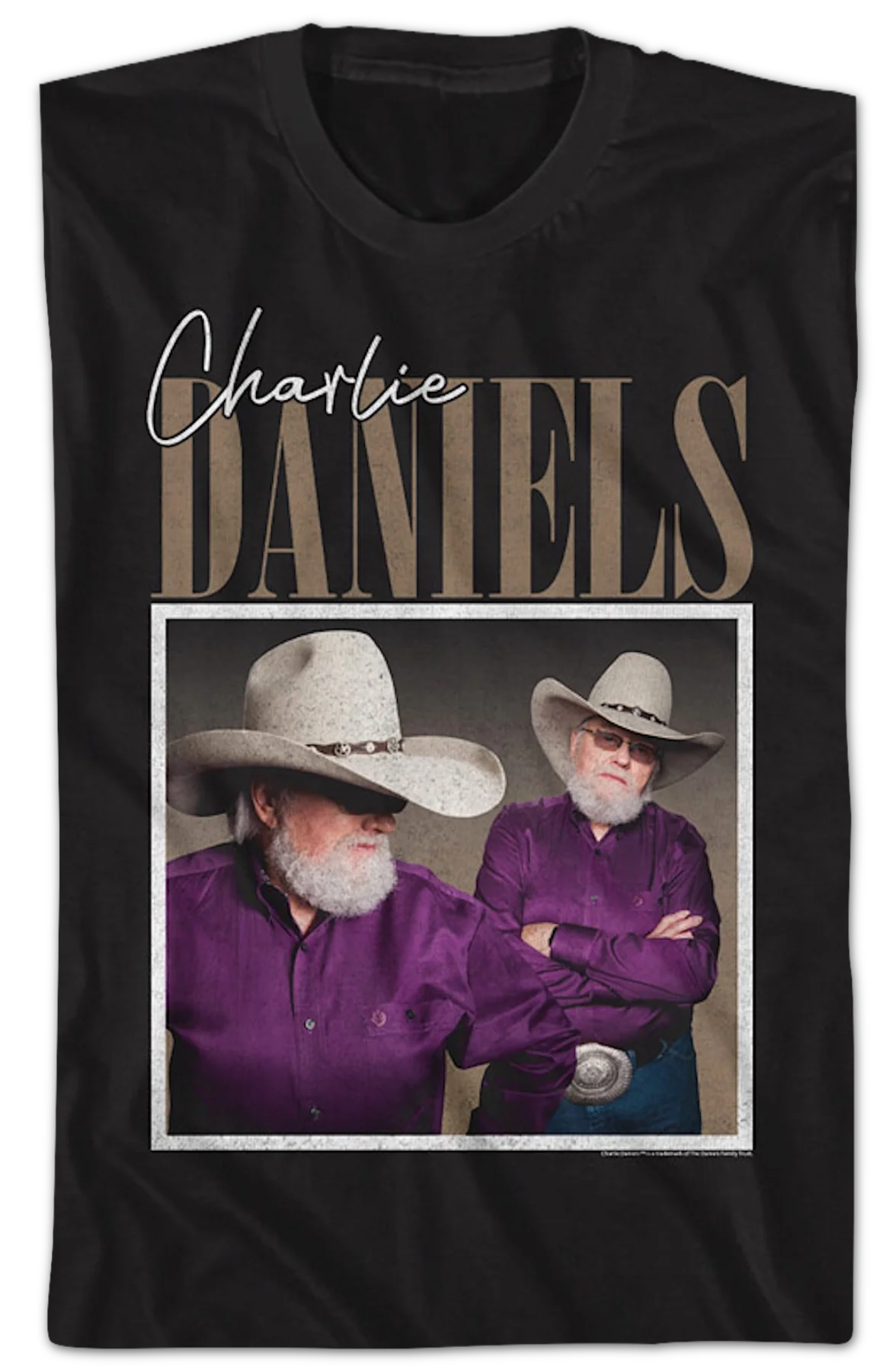 Vintage Photo Charlie Daniels T-Shirt - Image 2