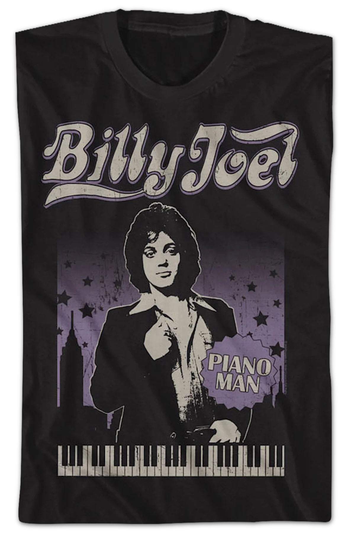 Vintage Piano Man Billy Joel T-Shirt - Image 2