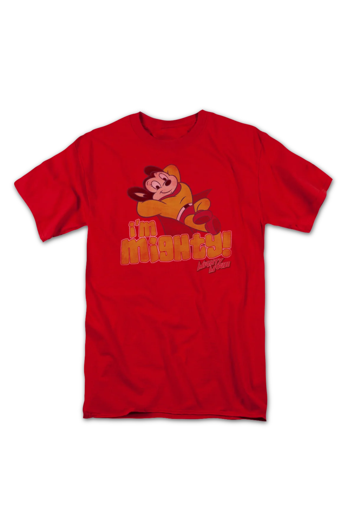 Vintage Red Mighty Mouse T-Shirt - Image 2