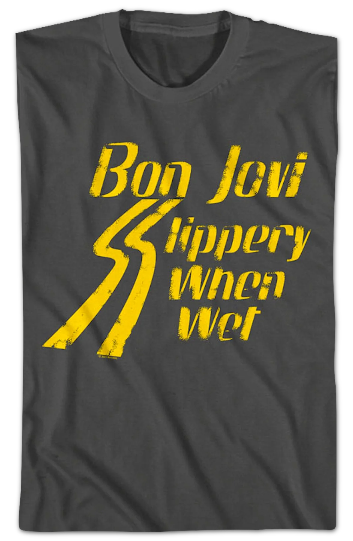 Vintage Slippery When Wet Bon Jovi T-Shirt - Image 2