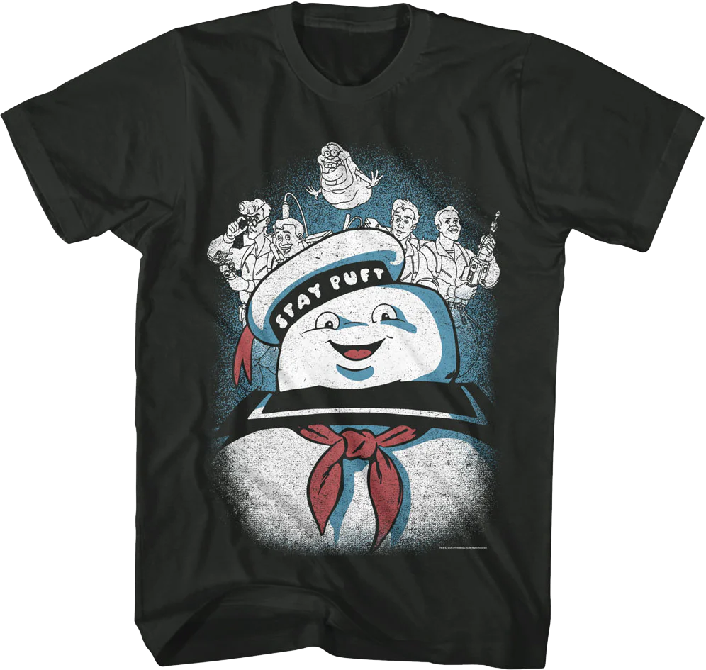 Vintage Stay Puft Collage Real Ghostbusters T-Shirt