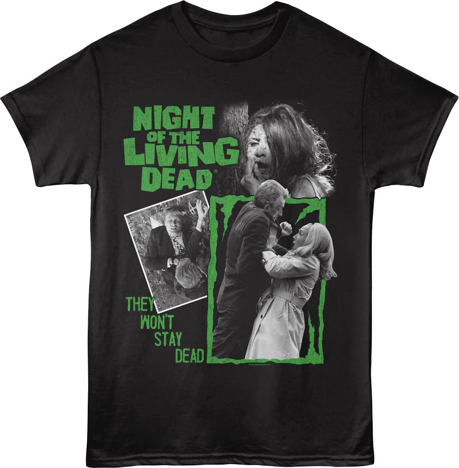 Vintage They Won't Stay Dead Night Of The Living Dead T-Shirt